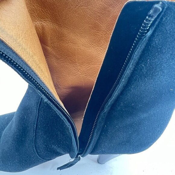 Isabel Marant Leyane Women Size EU 40 US 10 Black Glossed Leather Zip Ankle Boot - Picture 14 of 16